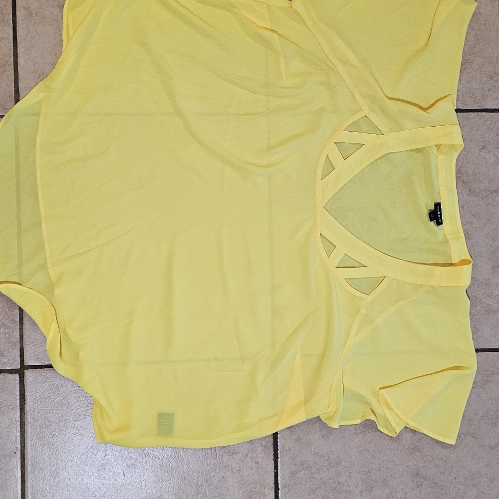 Neon yellow blouse - Picture 2 of 4